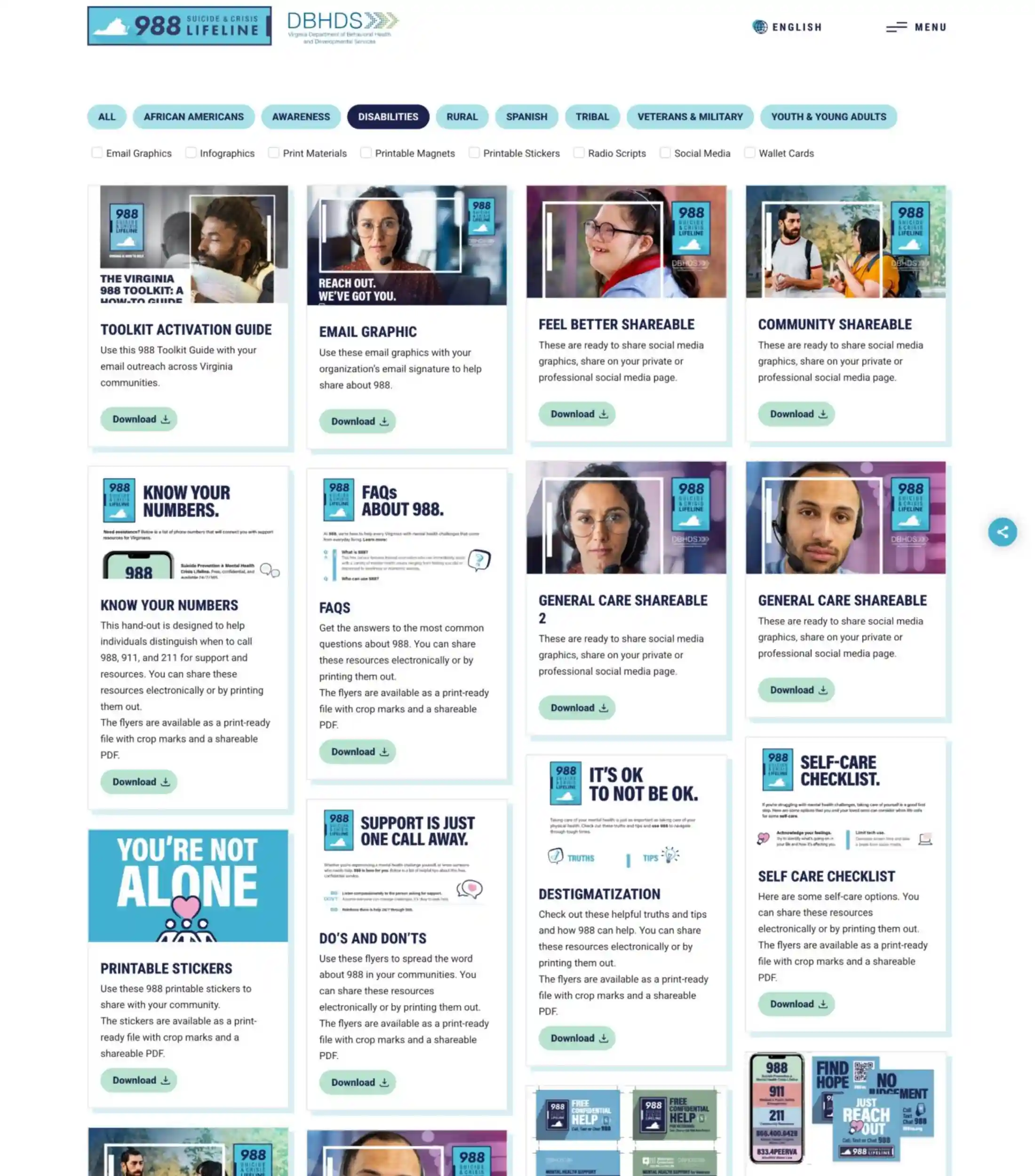 Virginia 988 Media Library