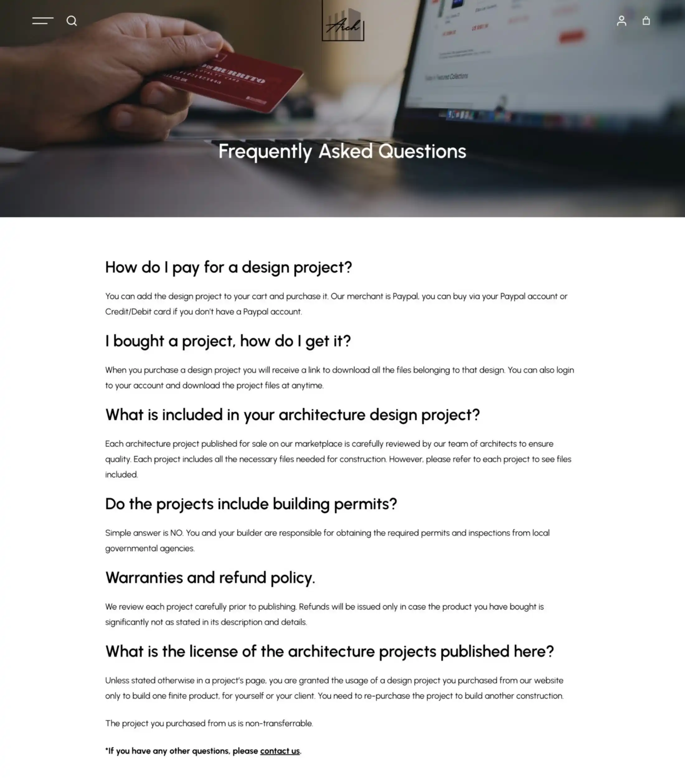 Arch Marketplace FAQs