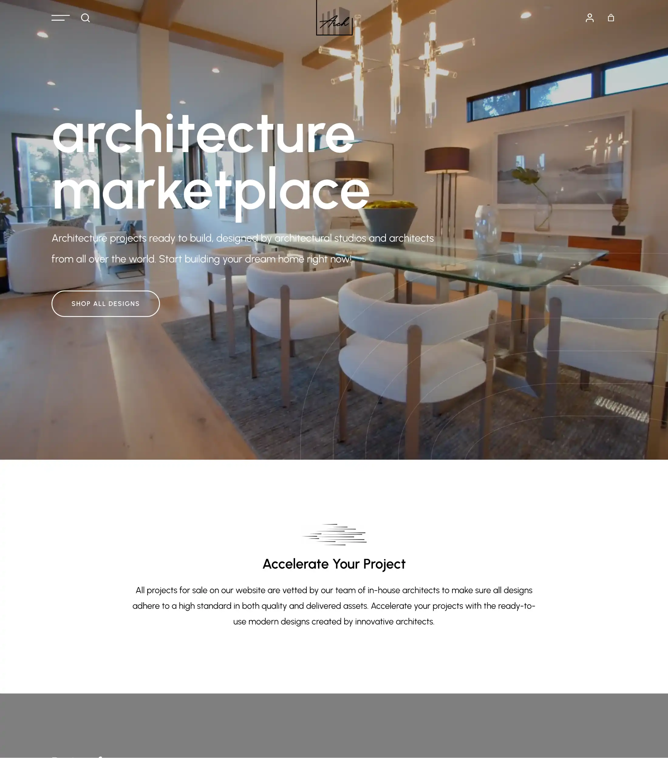 Arch Marketplace Homepage