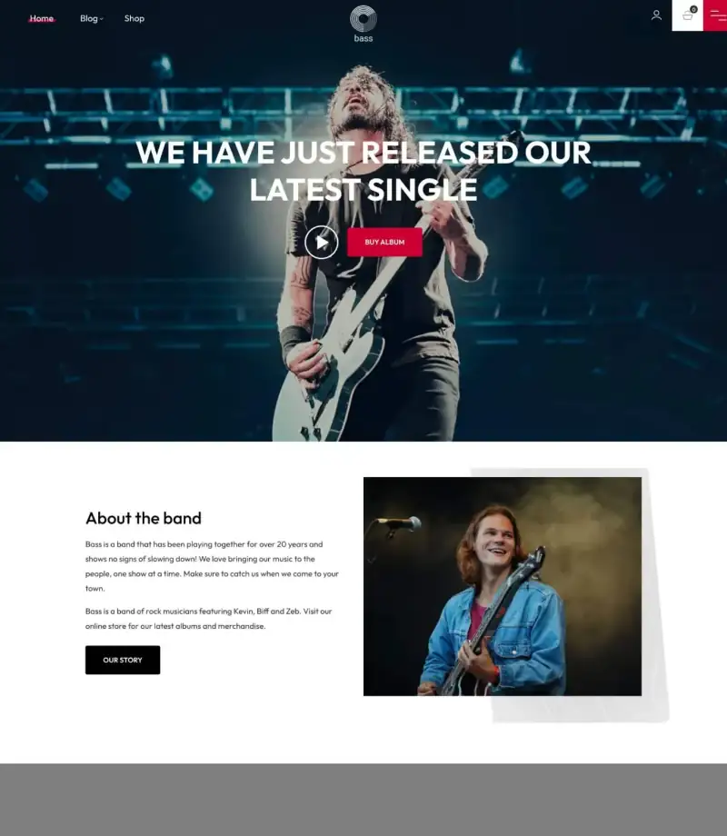 Bass WordPress Theme Screenshot