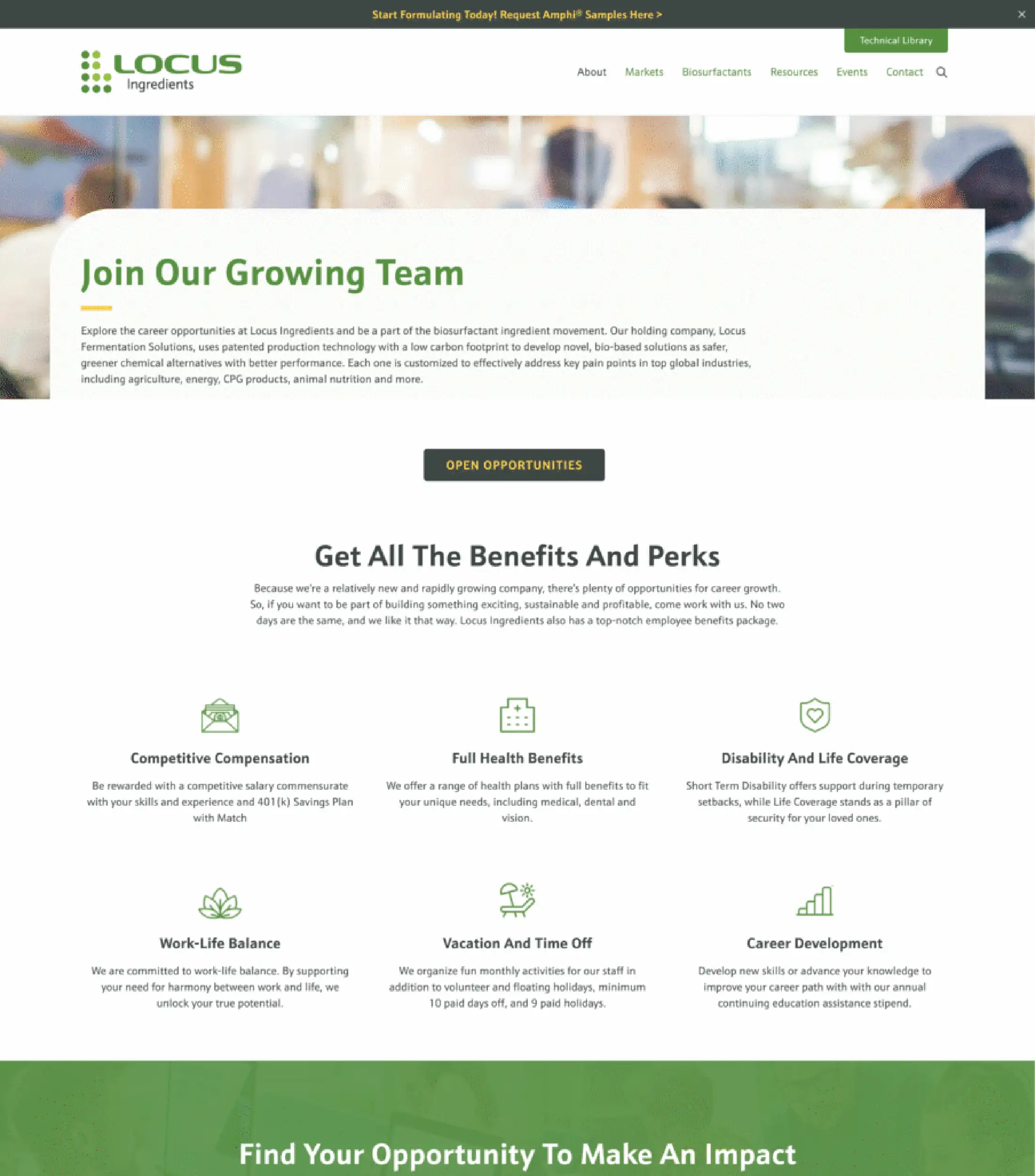 Locus Ingredients Career Page