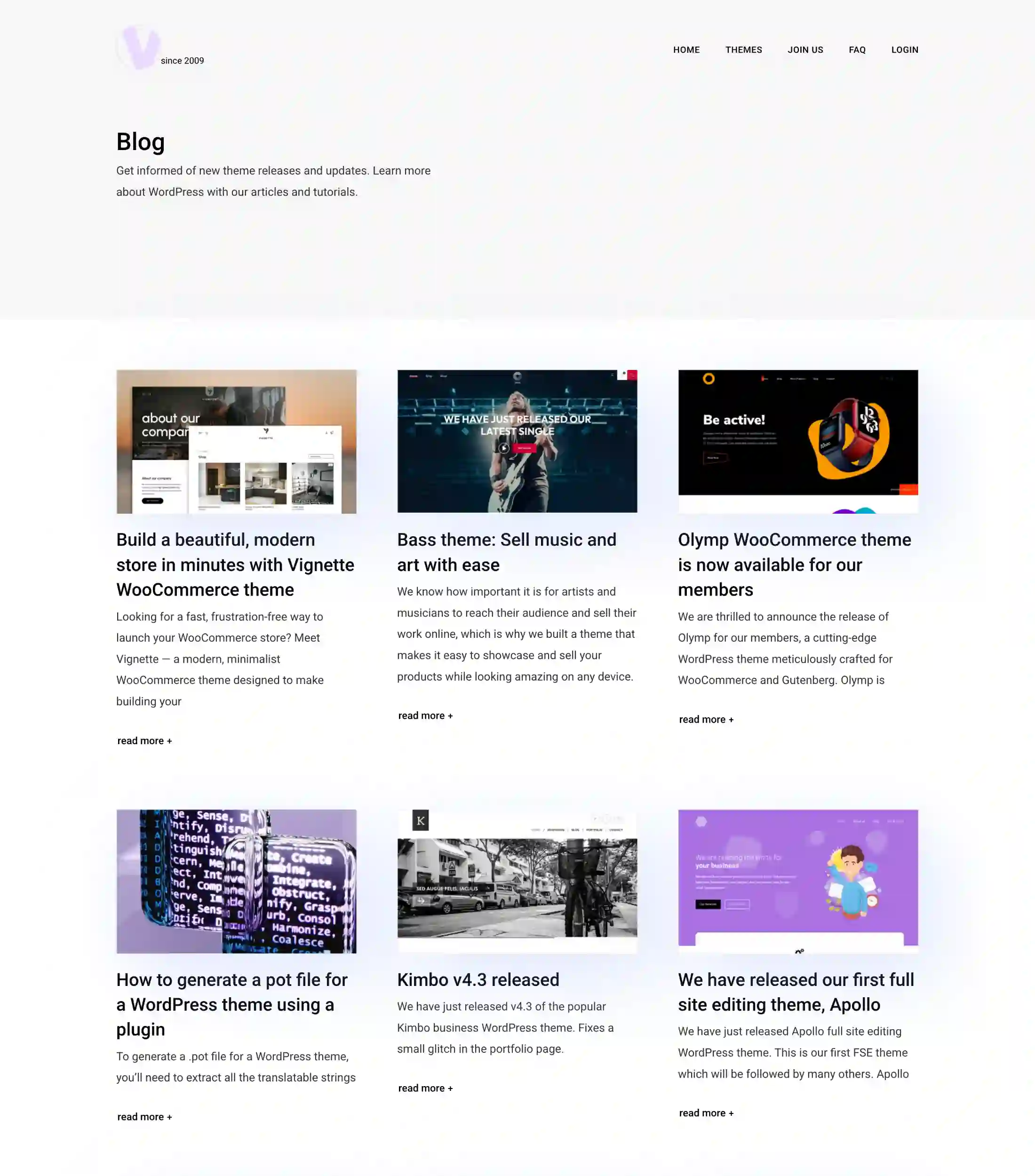Viva Themes Blog Page